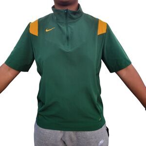 Nike 1/4 Zip Shirt Men’s Large Coaches Performance Green Short Sleeve CW3430-345